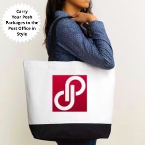 🆕Custom Poshmark Tote Bag Canvas / Cotton w72 1in Stickers Bundle